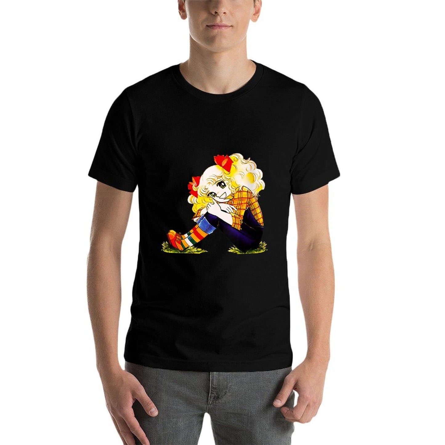 Womens Japanese Candy Retro Vintage 80s Streetwear Anime Manga Trendy Pattern T-Shirt