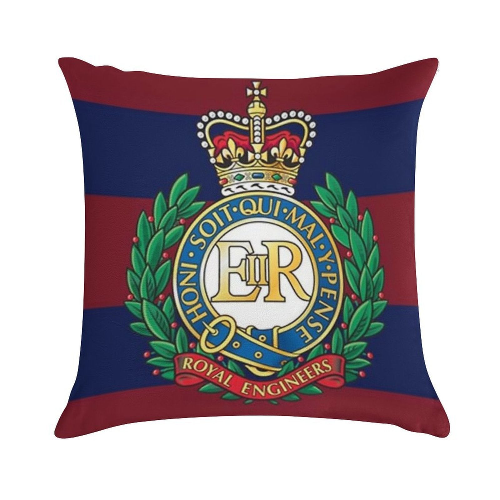 Royal Engineers Cap Badge Soft Hidden Zipper Throw Pillow