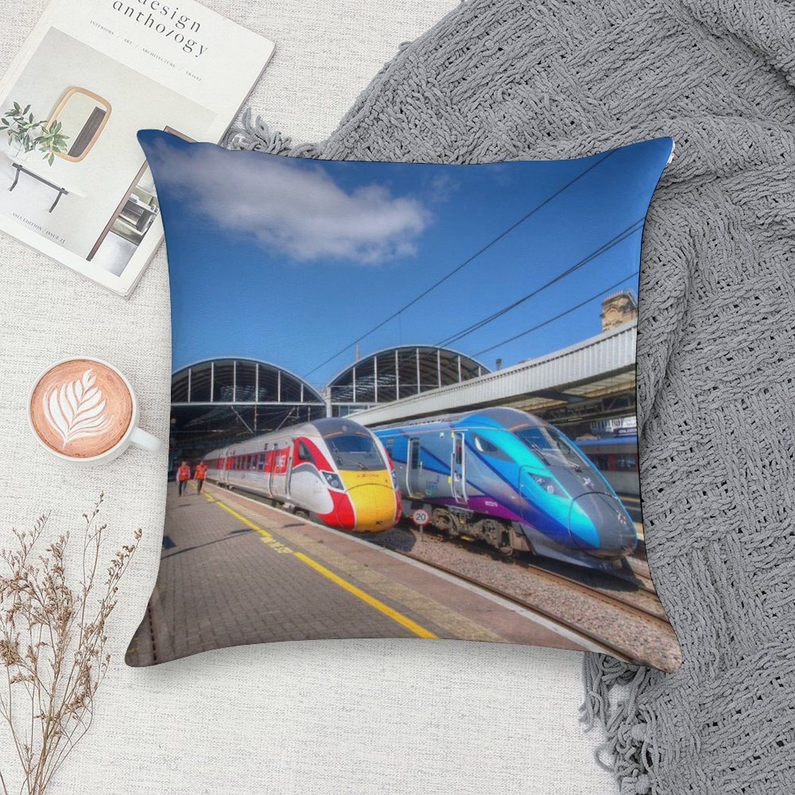 Newcastle Rail Future Soft High-Density Material Throw Pillow