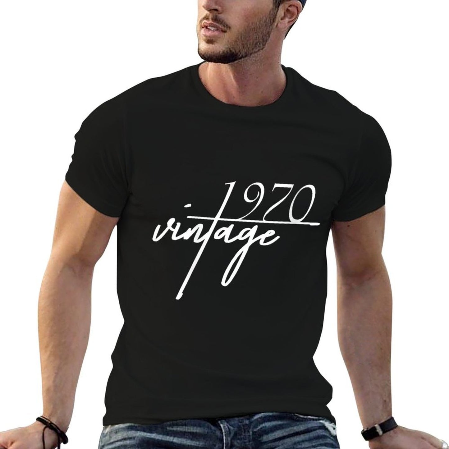 Womens Vintage 1970. Gift For 50 Years Old. 50th Birthday Stretchy T-Shirt