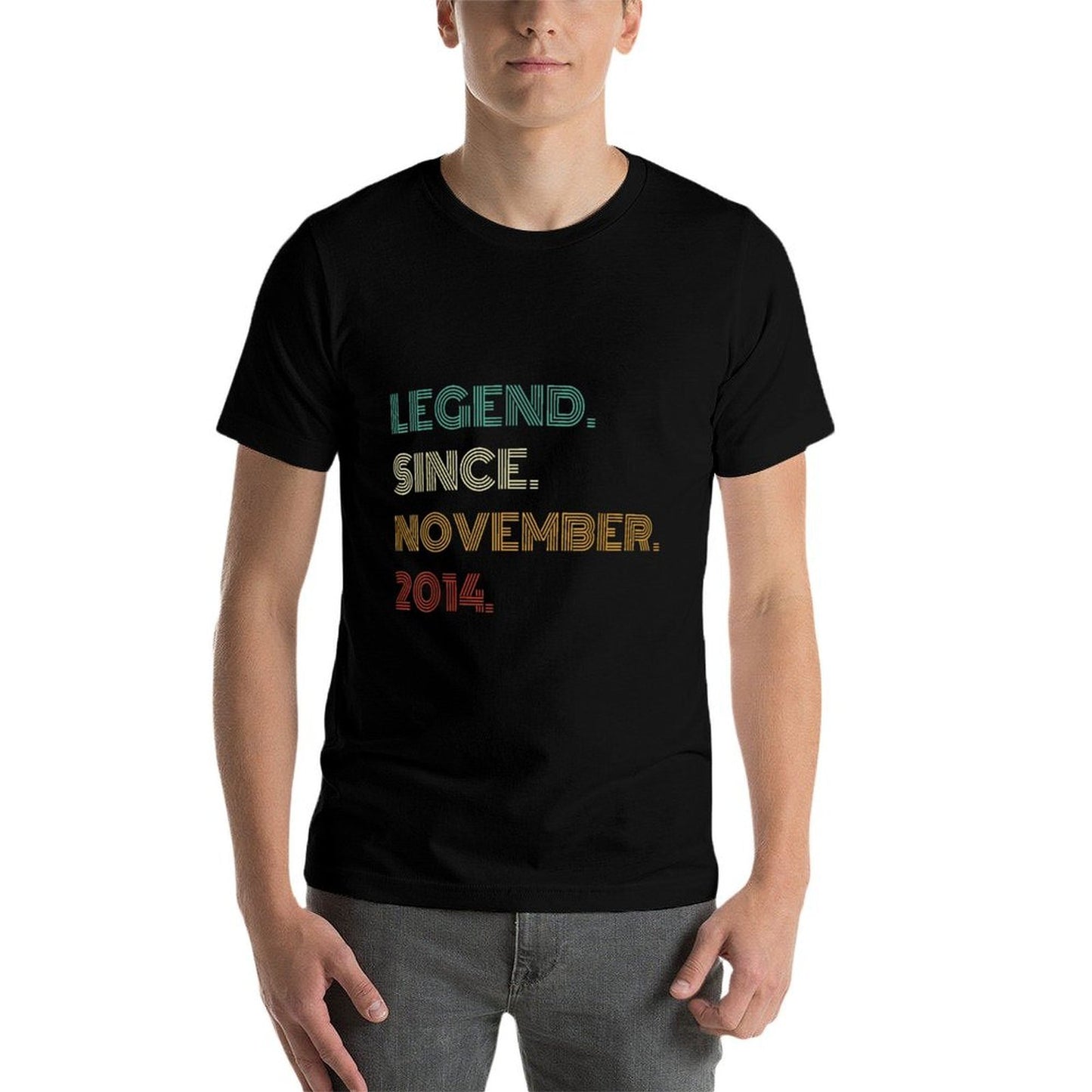 11 Years Old Legend Since November 2014 11th Birthday Slim-fit Cut T-Shirt