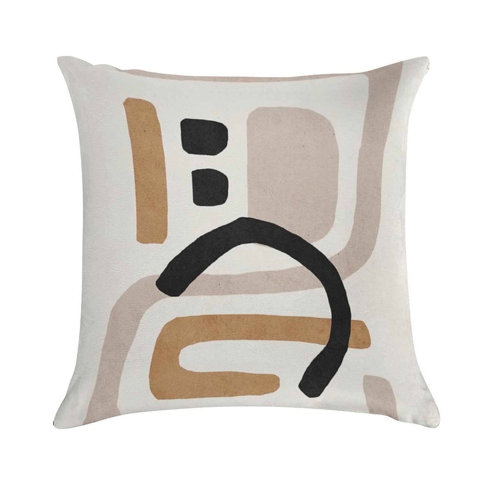 Abstract Shapes Art, Mid Century Modern Art Soft Anti-Pilling Throw Pillow