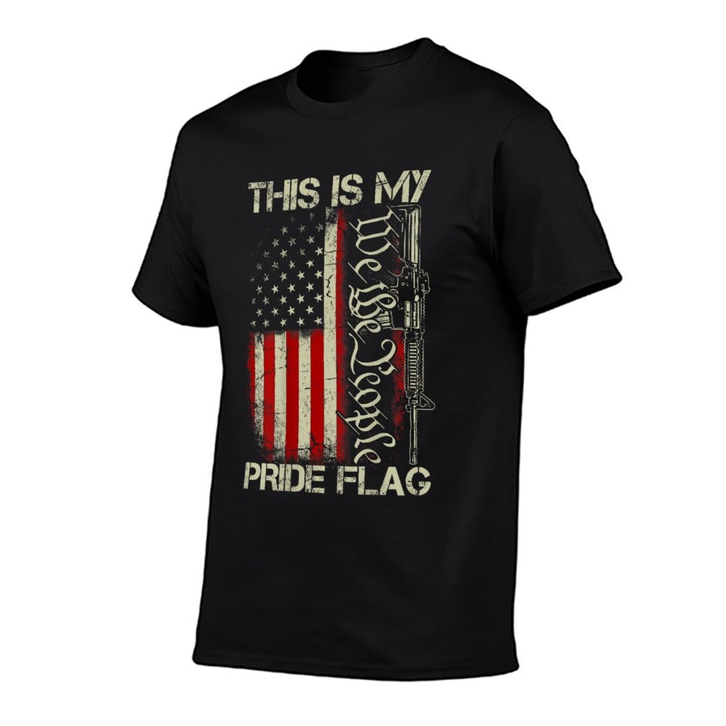 This Is My Pride USA Patriots Gun American on Back Quick-drying T-Shirt