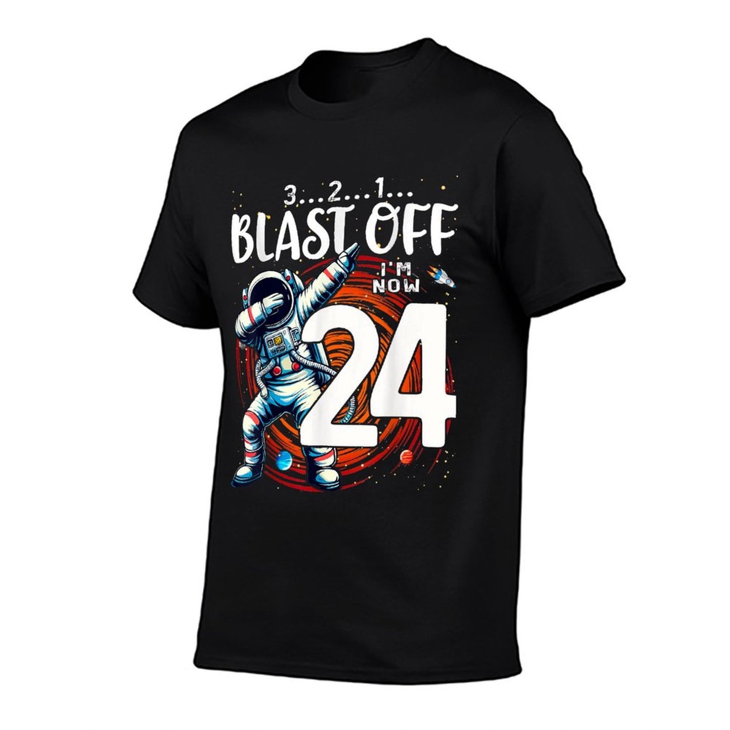 24 Birthday Astronaut Astronomy 24th Year Old Birthday Stretchy T-Shirt