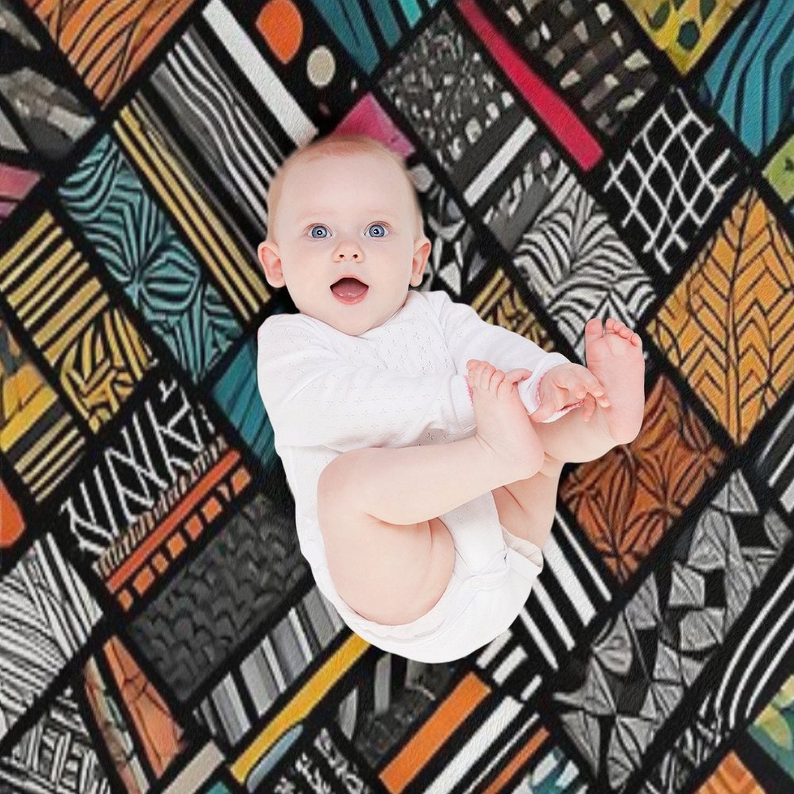 Afro Pattern Compact Throw Blanket