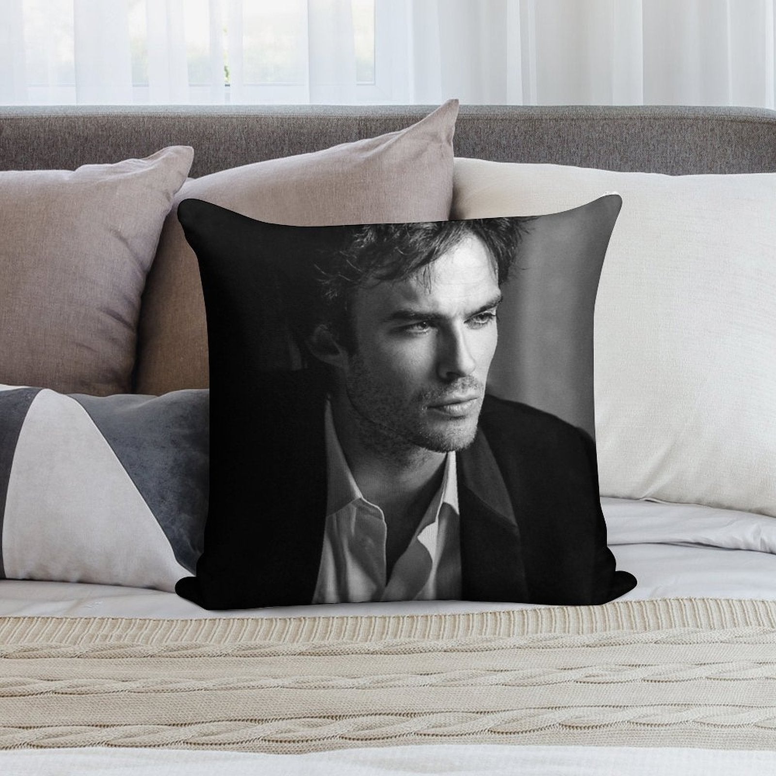 Ian Somerhalder Soft Reinforced Edging Throw Pillow