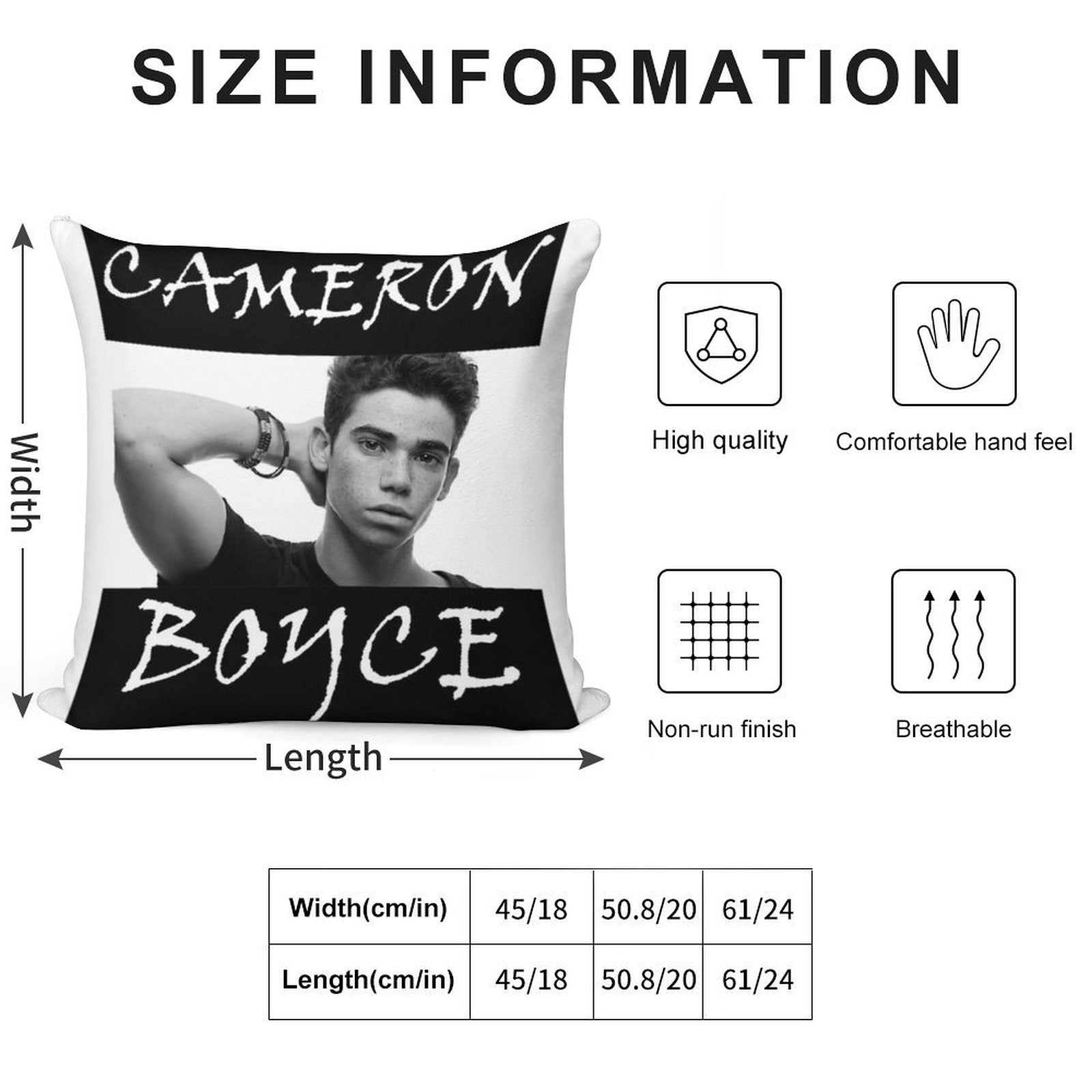 Cameron Boyce Fan Soft Luxury Feel Throw Pillow