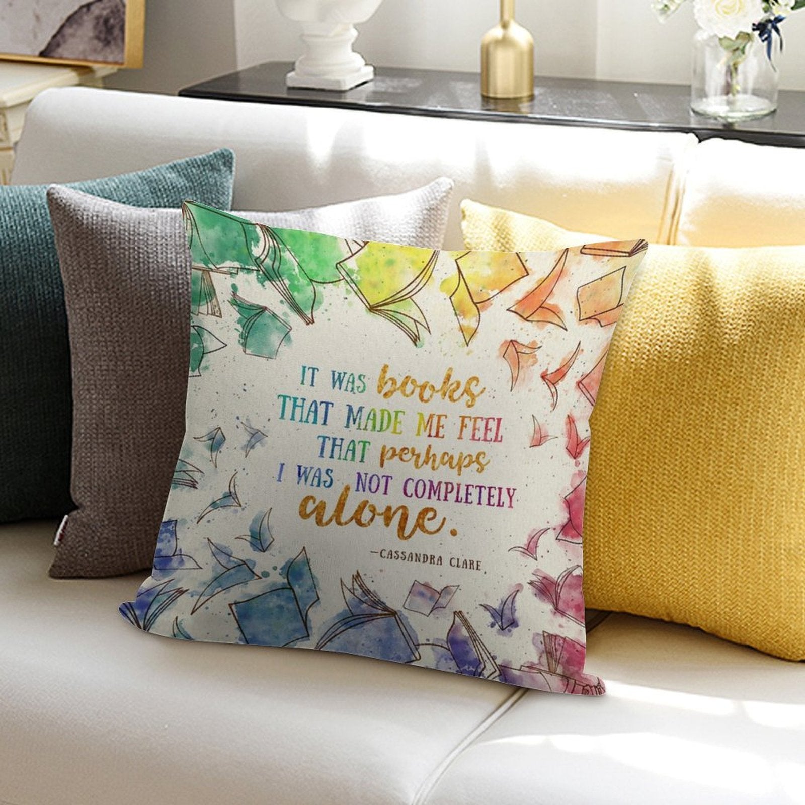 It Was Books Soft Hidden Zipper Throw Pillow