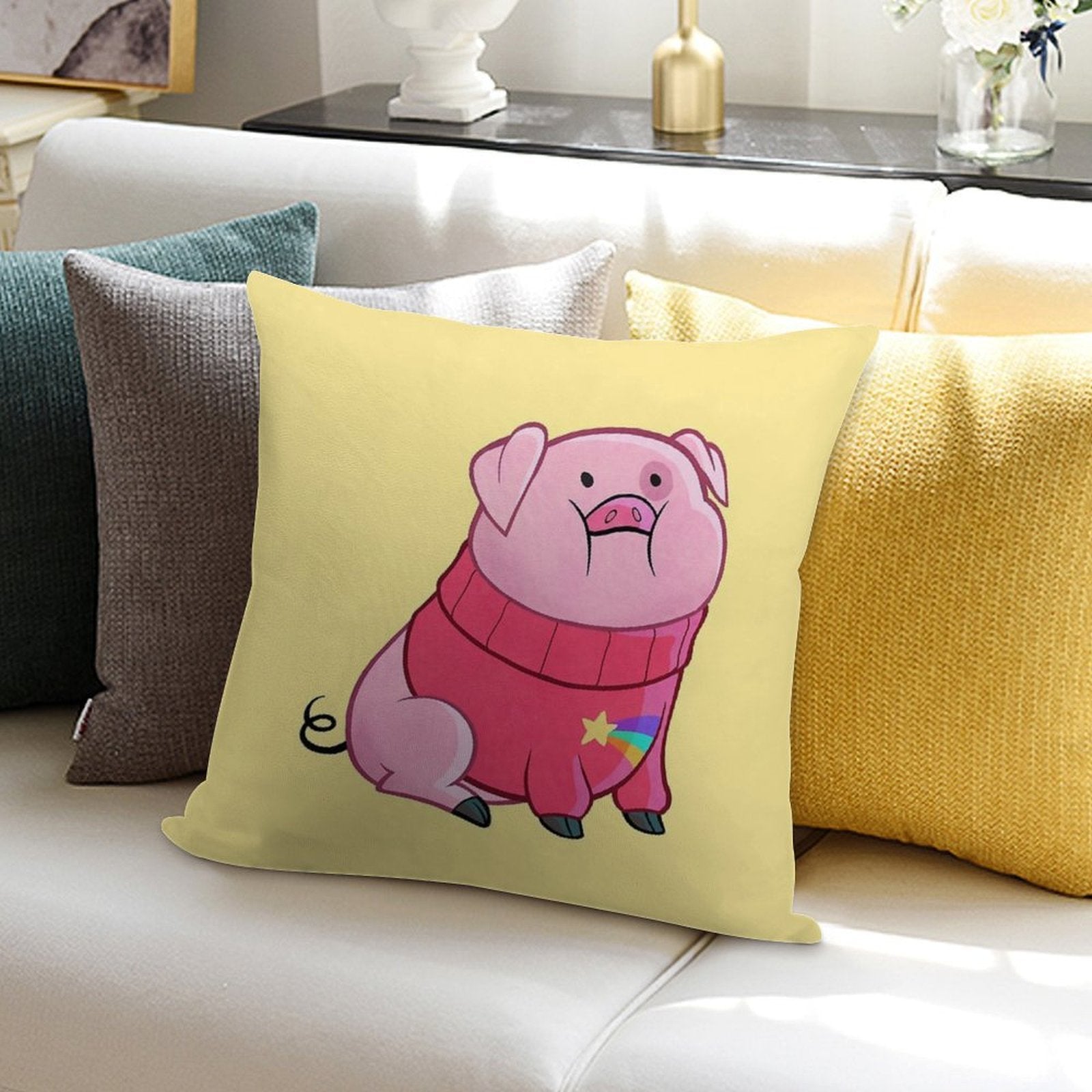 Gravity Falls - Waddles Soft Style Accent Throw Pillow