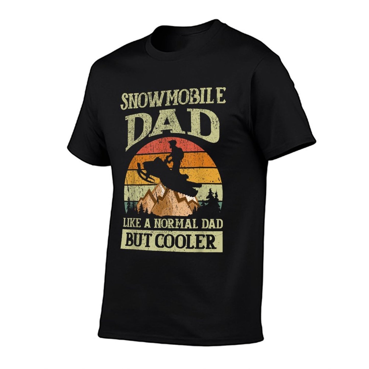 Snowmobile Dad Like A Normal Dad But Cooler Polyester Blend T-Shirt