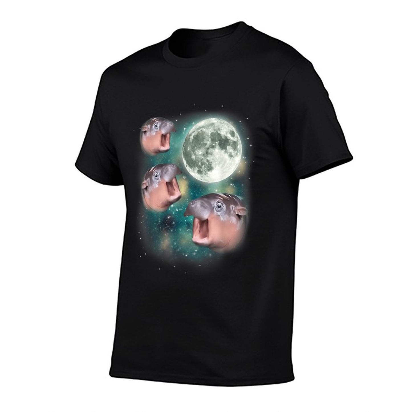 3 Moon-Deng Baby Hippo Meme Funny Cute Hippopotamus Animal Quick-drying T-Shirt