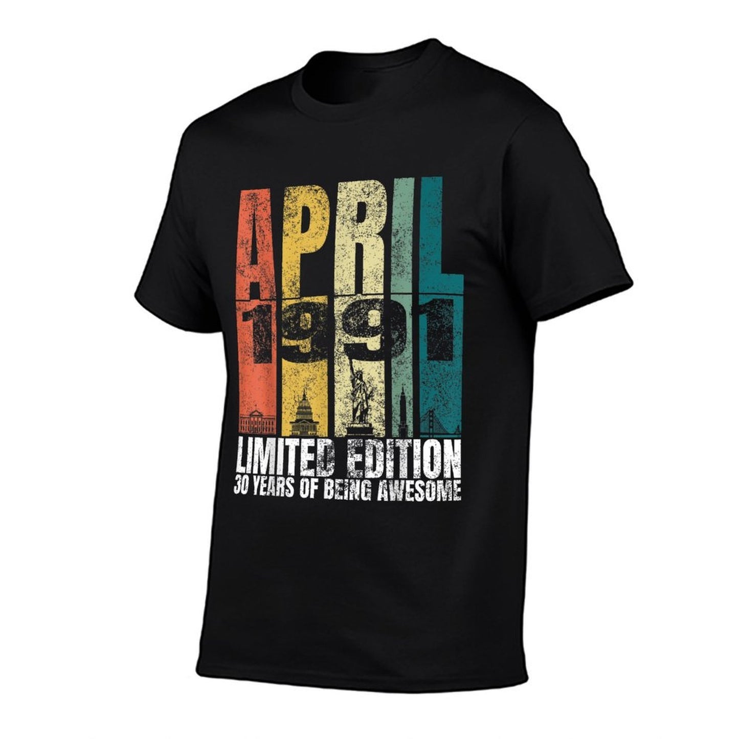 Vintage April 1991 Bday Gifts 30 Years Old 30th Birthday Vintage-inspired T-Shirt