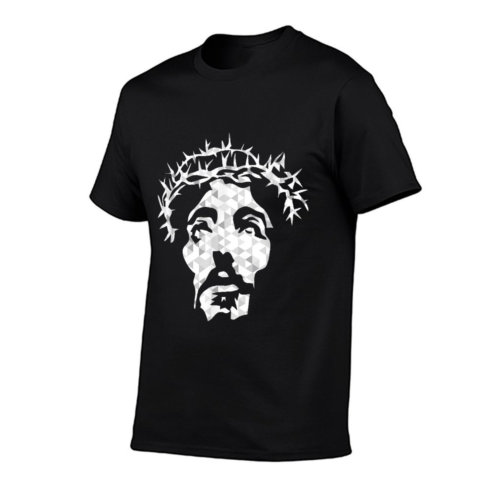 Abstract Jesus Christ Portrait - Devout Christian  Polyester Blend T-Shirt