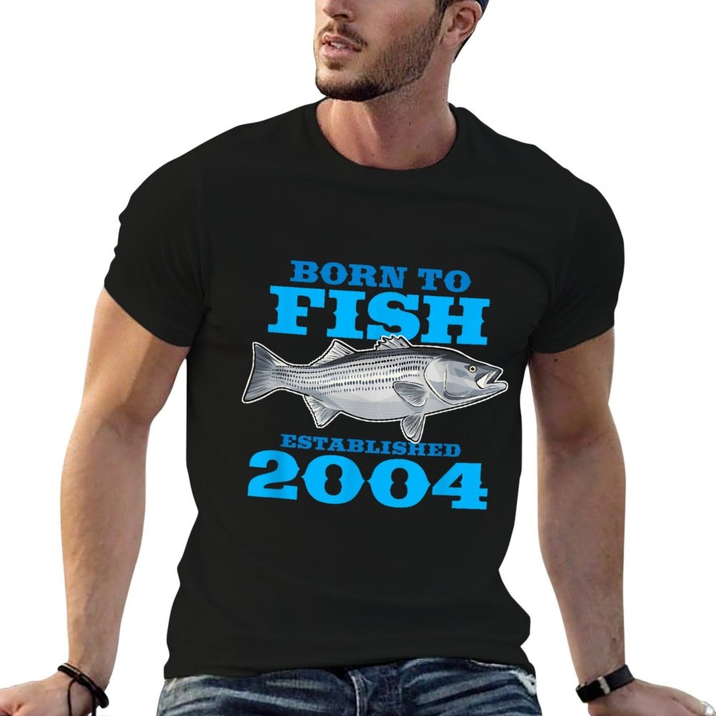 21 Year Old Fisherman Fishing 2004 21st Birthday Affordable Price T-Shirt