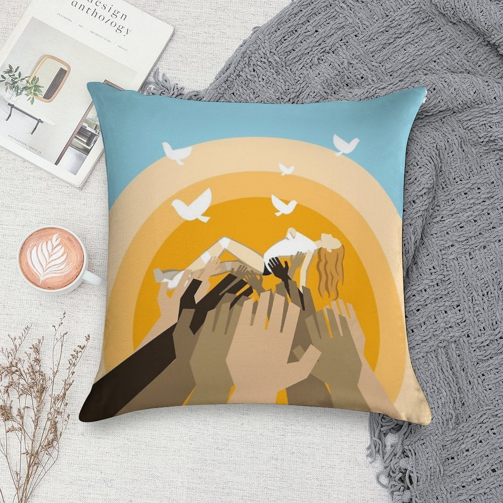 Kylie - All The Lovers Soft Anti-Pilling Throw Pillow