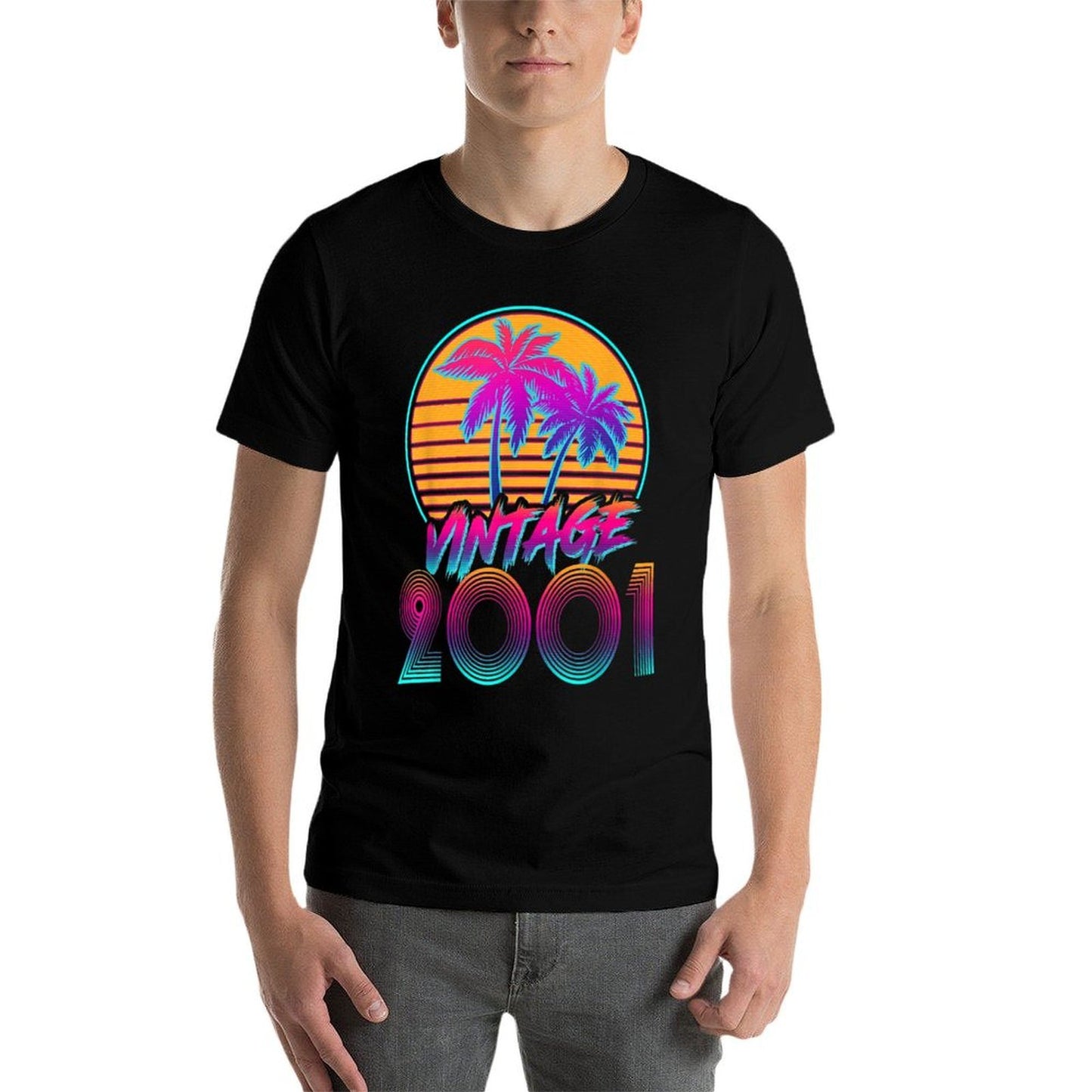 Vintage 2001 21 Year Old Retro 80s 21st Birthday Breathable T-Shirt