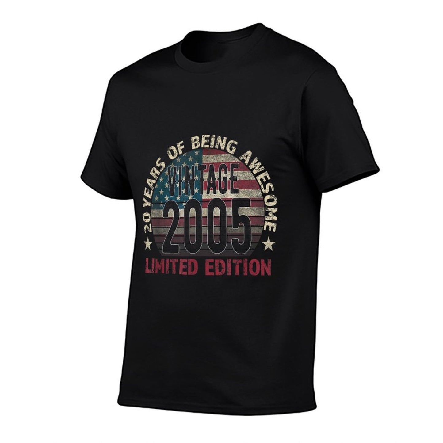 20th Birthday Gift Men Vintage Born 2005 Turning 20 Year Old Breathable T-Shirt