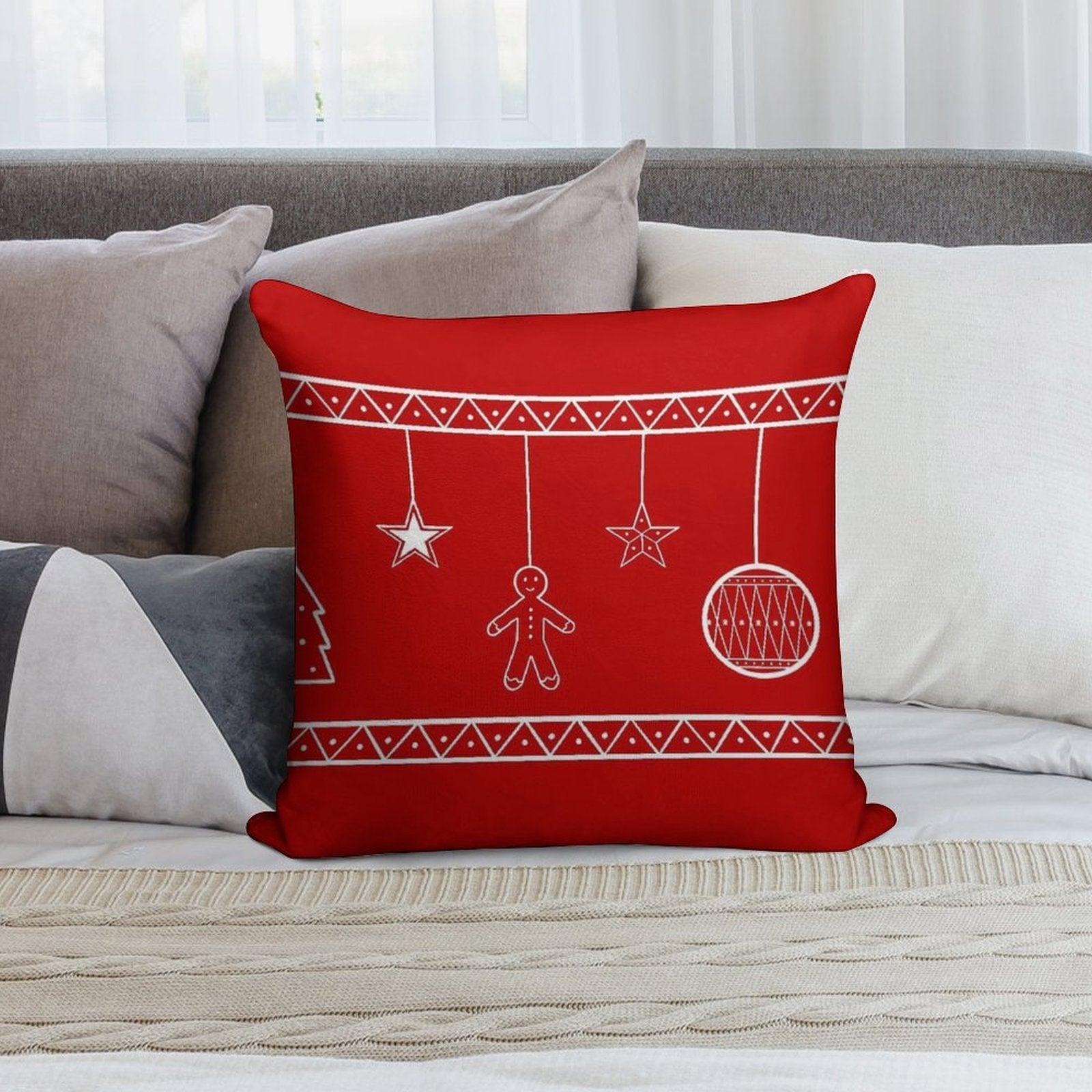 Christmas Decorations Soft Washable Throw Pillow
