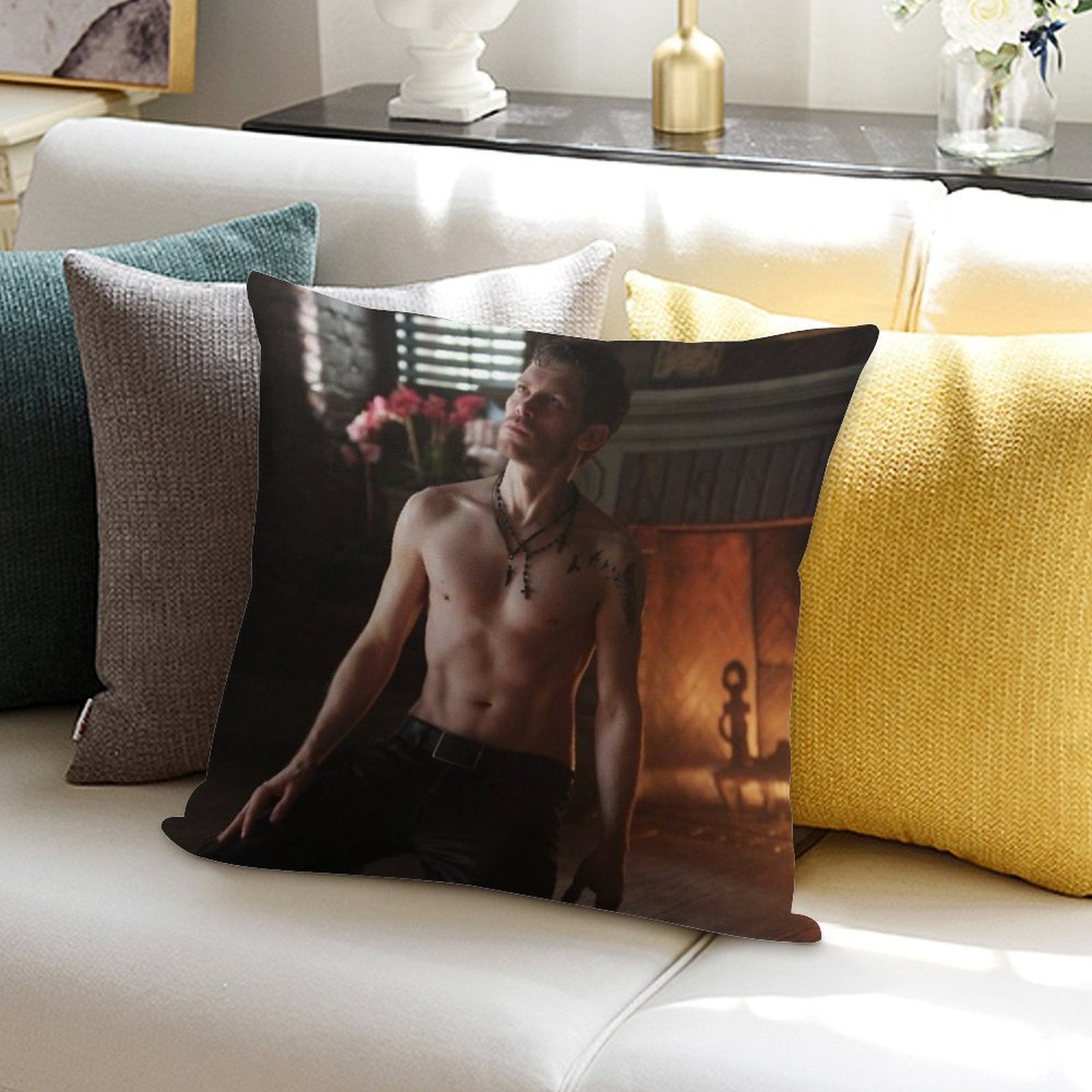 Klaus Mikaelson Soft Luxury Feel Throw Pillow