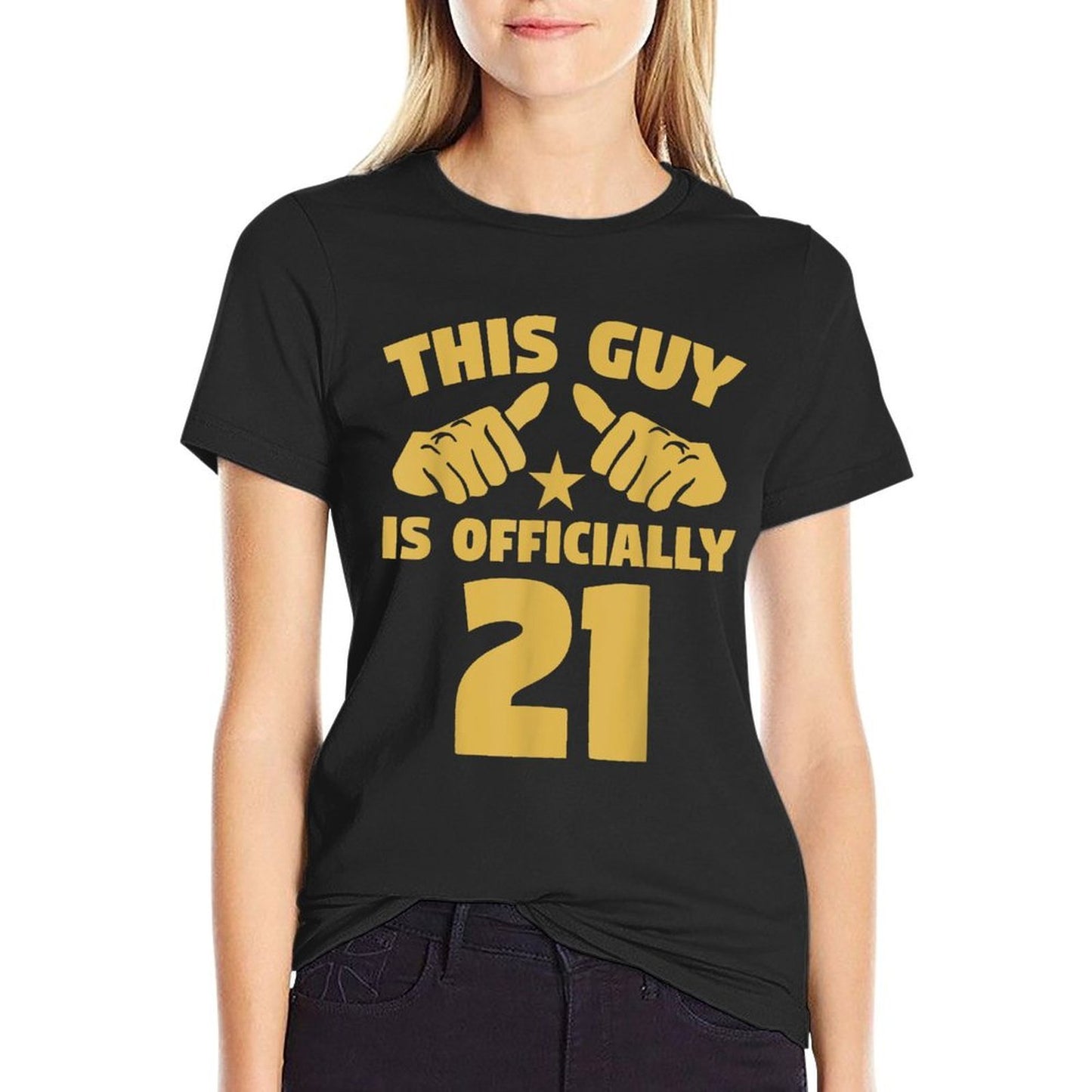 This Guy Is Officially 21 Years Old 21st Birthday Quick-drying T-Shirt