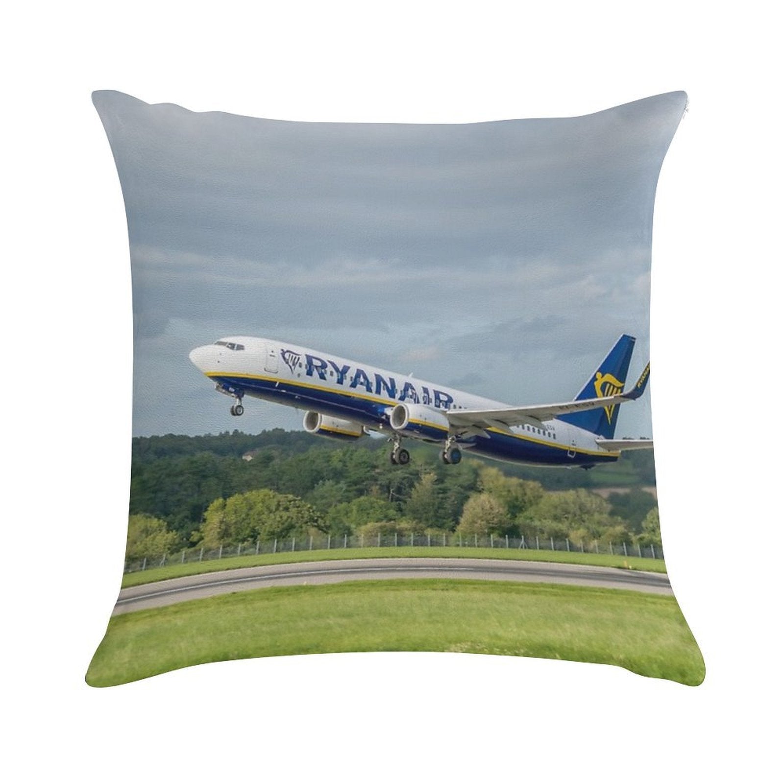 Ryanair Boeing 737-8AS Soft Shrink-Resistant Throw Pillow