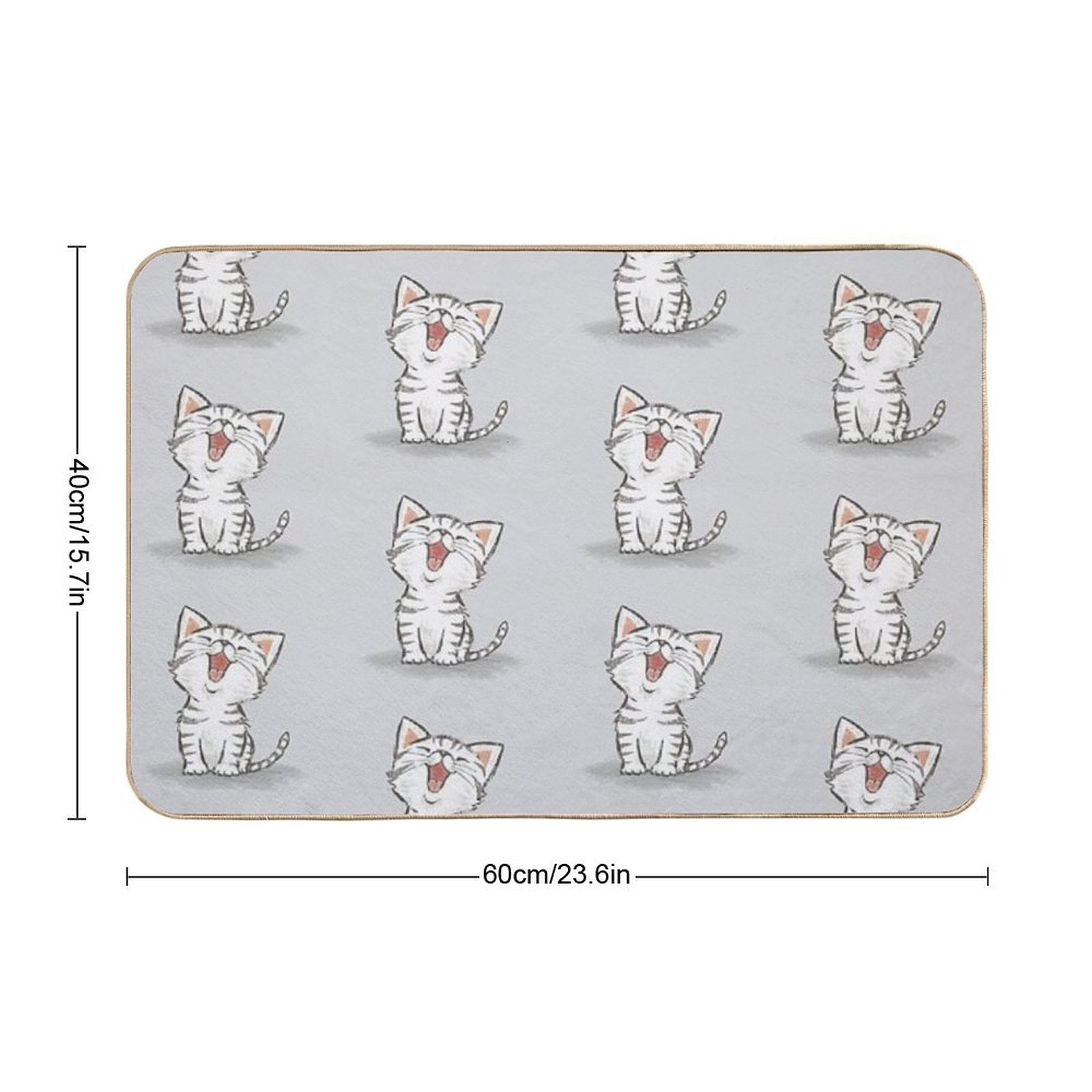 American Shorthair Happy Durable Bath Mat