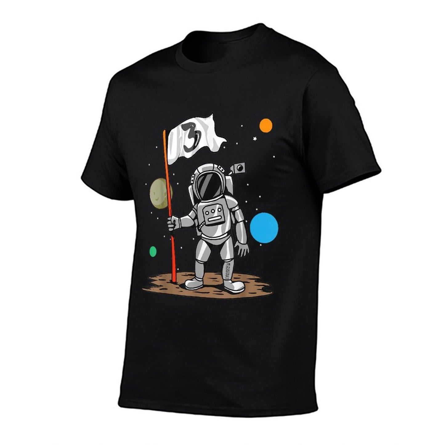 3rd Birthday Party Outer Astrology 3 Years Astronaut Space High-quality Stitching T-Shirt