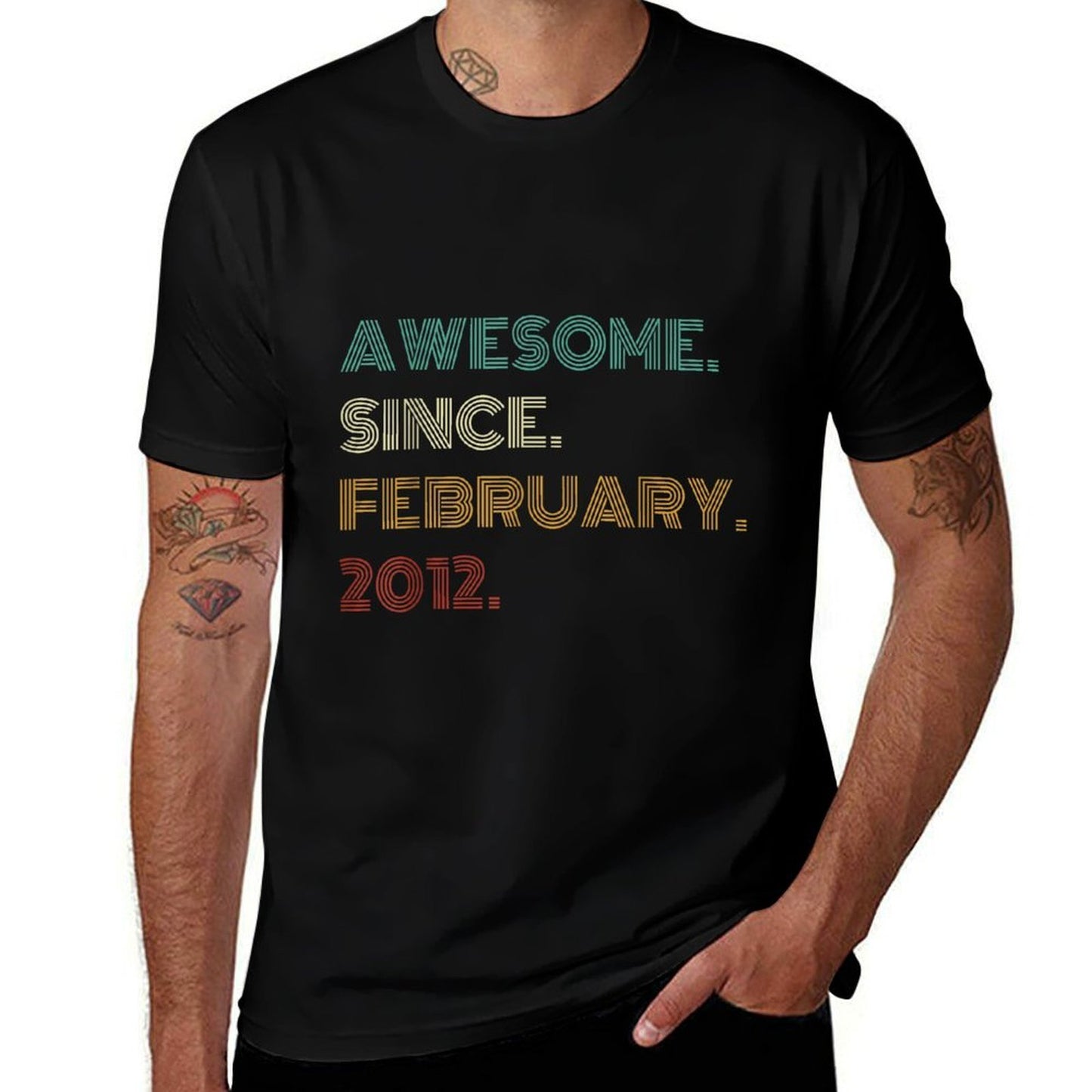 13 Years Old Awesome Since February 2012 13th Birthday Breathable T-Shirt