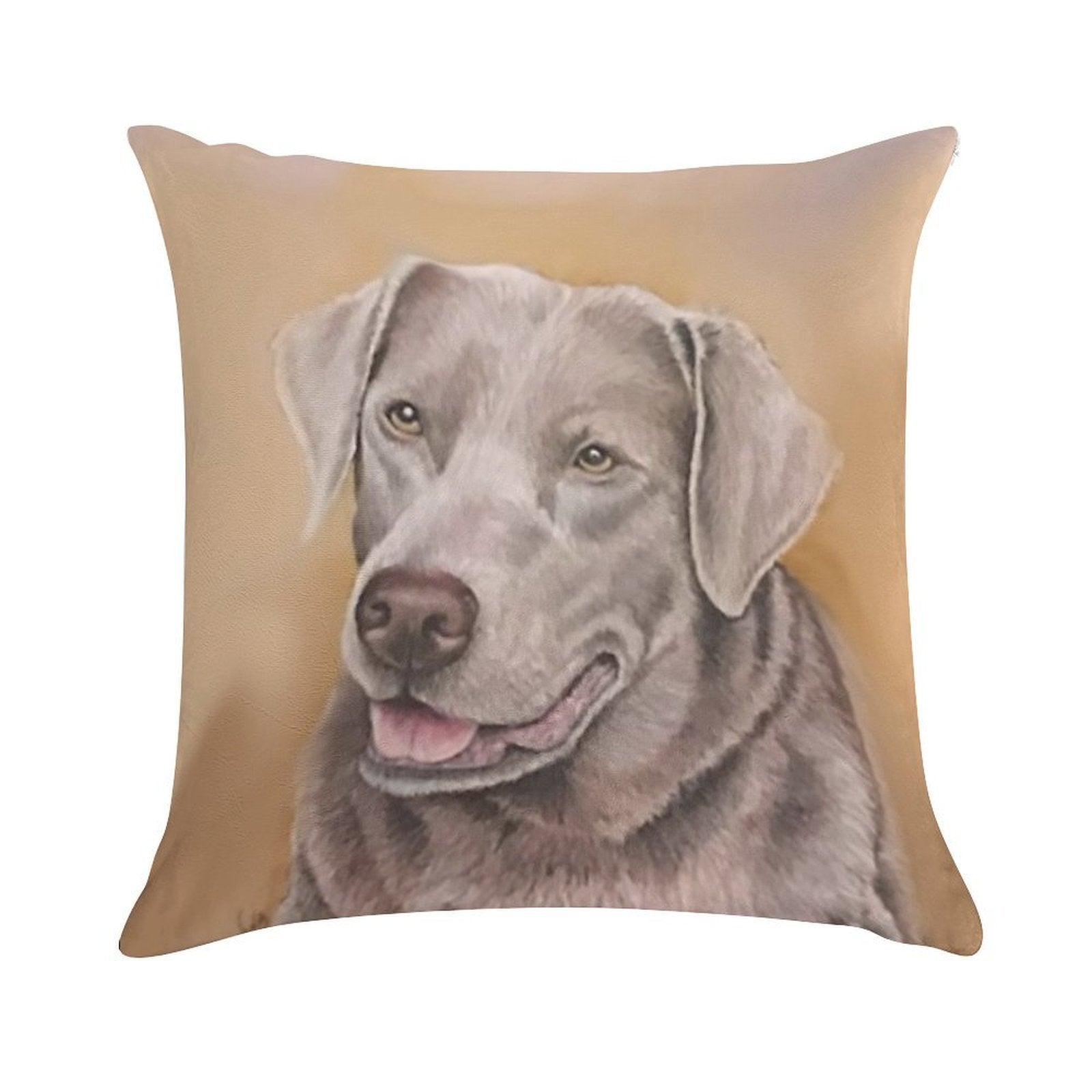 Silver Labrador Retriever Soft Fade-Resistant Throw Pillow
