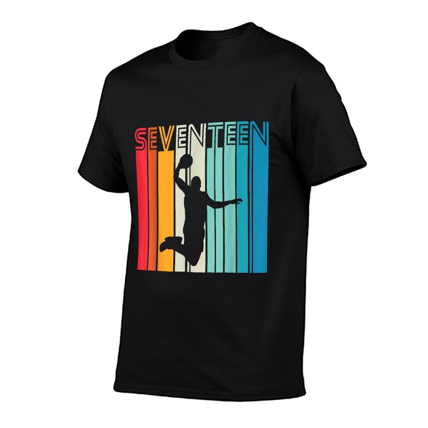 17th Birthday Basketball Lover 17 Years Old Retro Soft T-Shirt