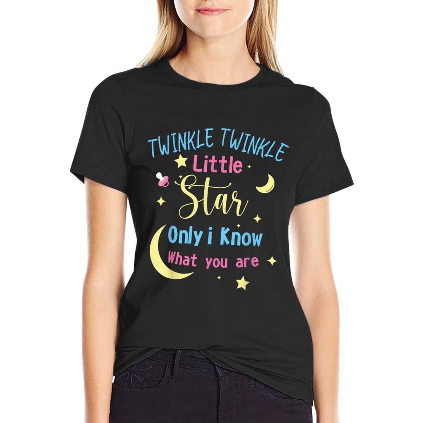 Twinkle Twinkle Little Star Only I Know What You Are Funny G Heathered Texture T-Shirt