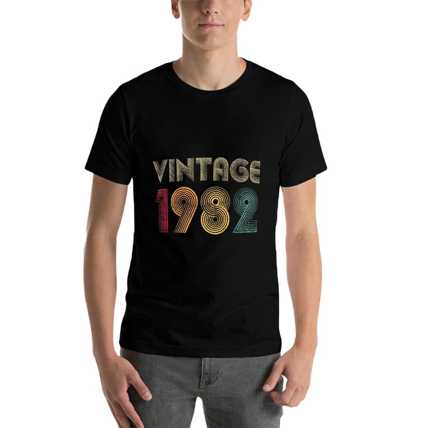 Vintage 1982 40th Birthday Gift Retro 40 Years Old Oversized Silhouette T-Shirt