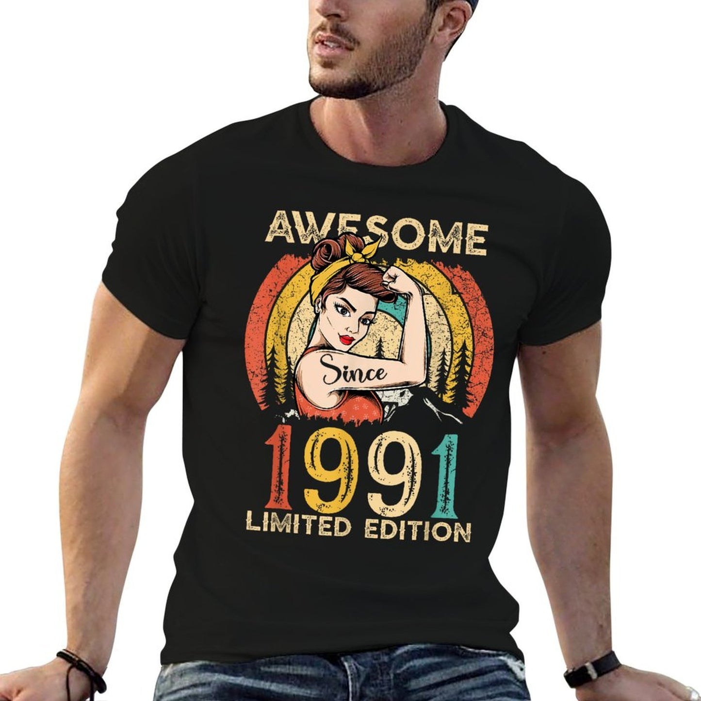 31th Birthday Shirts for Women, Vintage 1991 Limited Edition Moisture-wicking T-Shirt