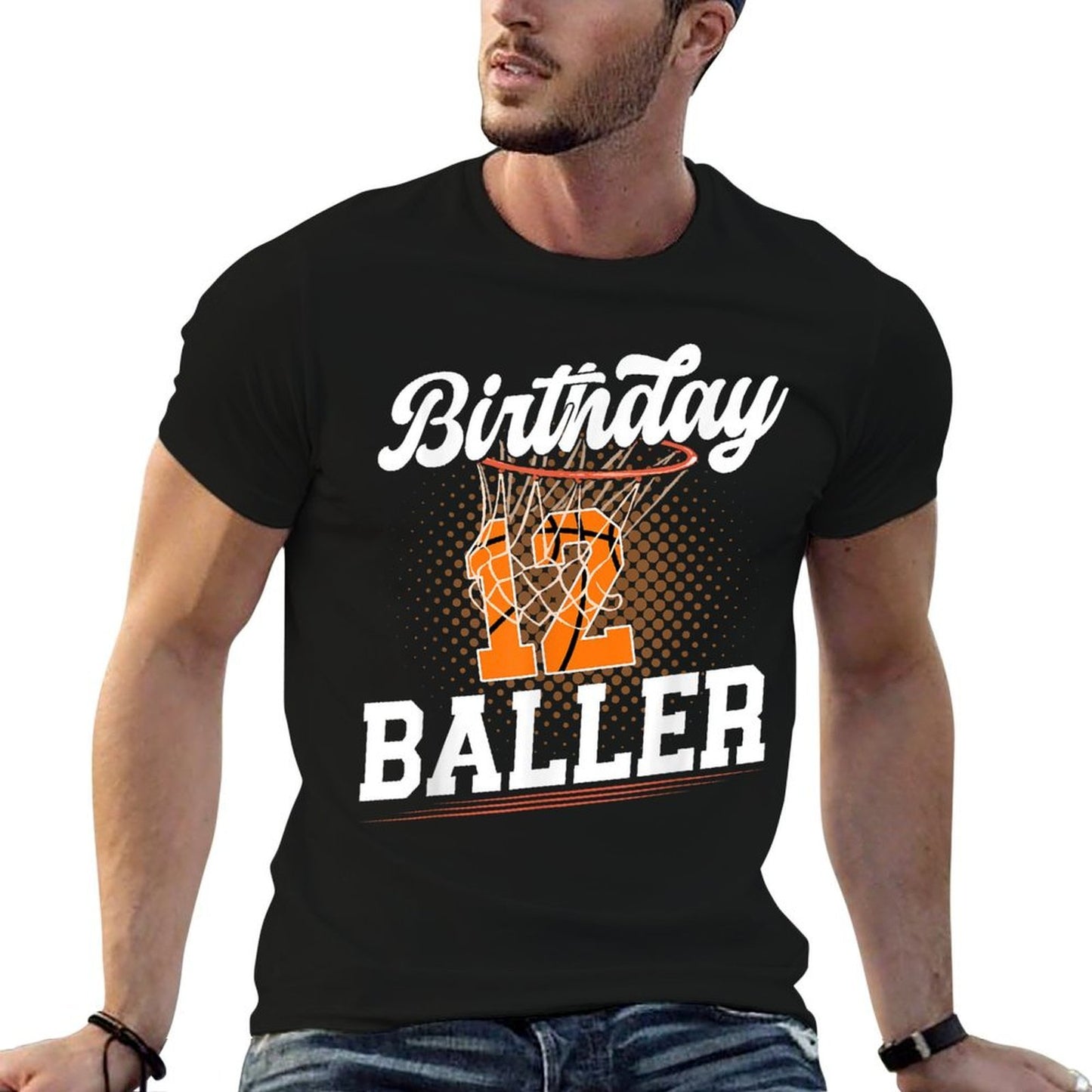 12th Basketball Birthday Twelve Year Old Basketball Player Affordable Price T-Shirt