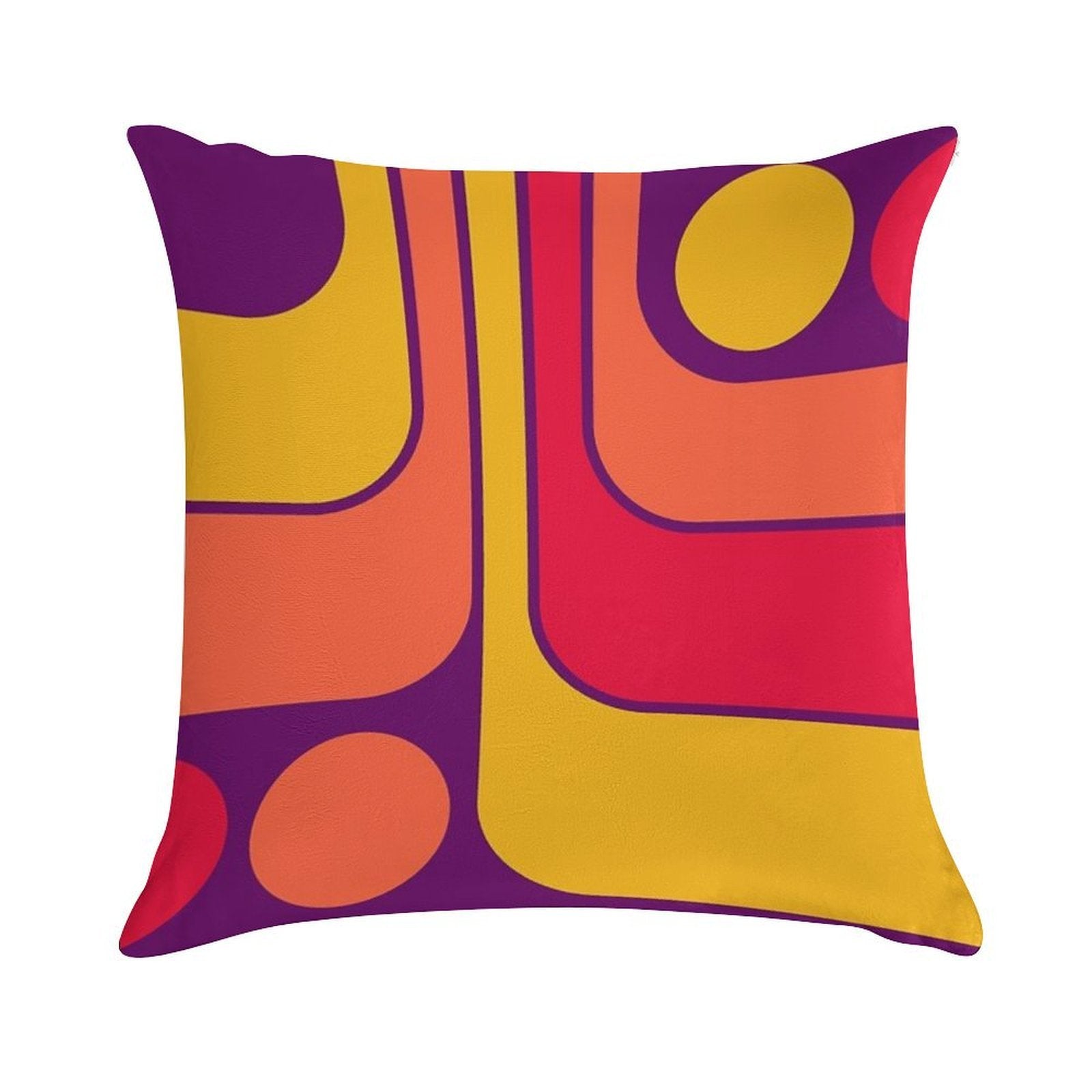 Retro Geometric Design 626 Soft Hidden Zipper Throw Pillow