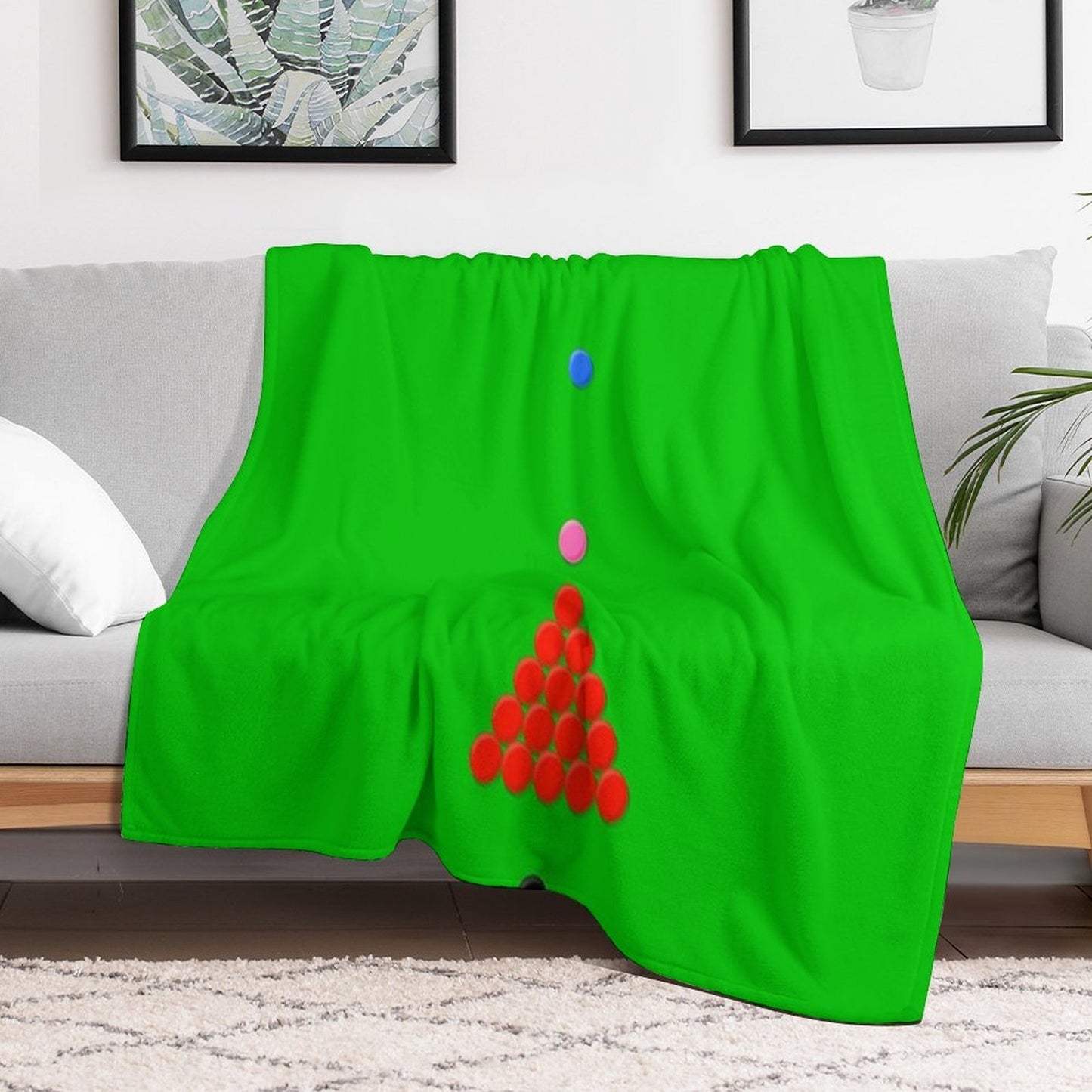 Snooker Table Graphic Print Durable Throw Blanket