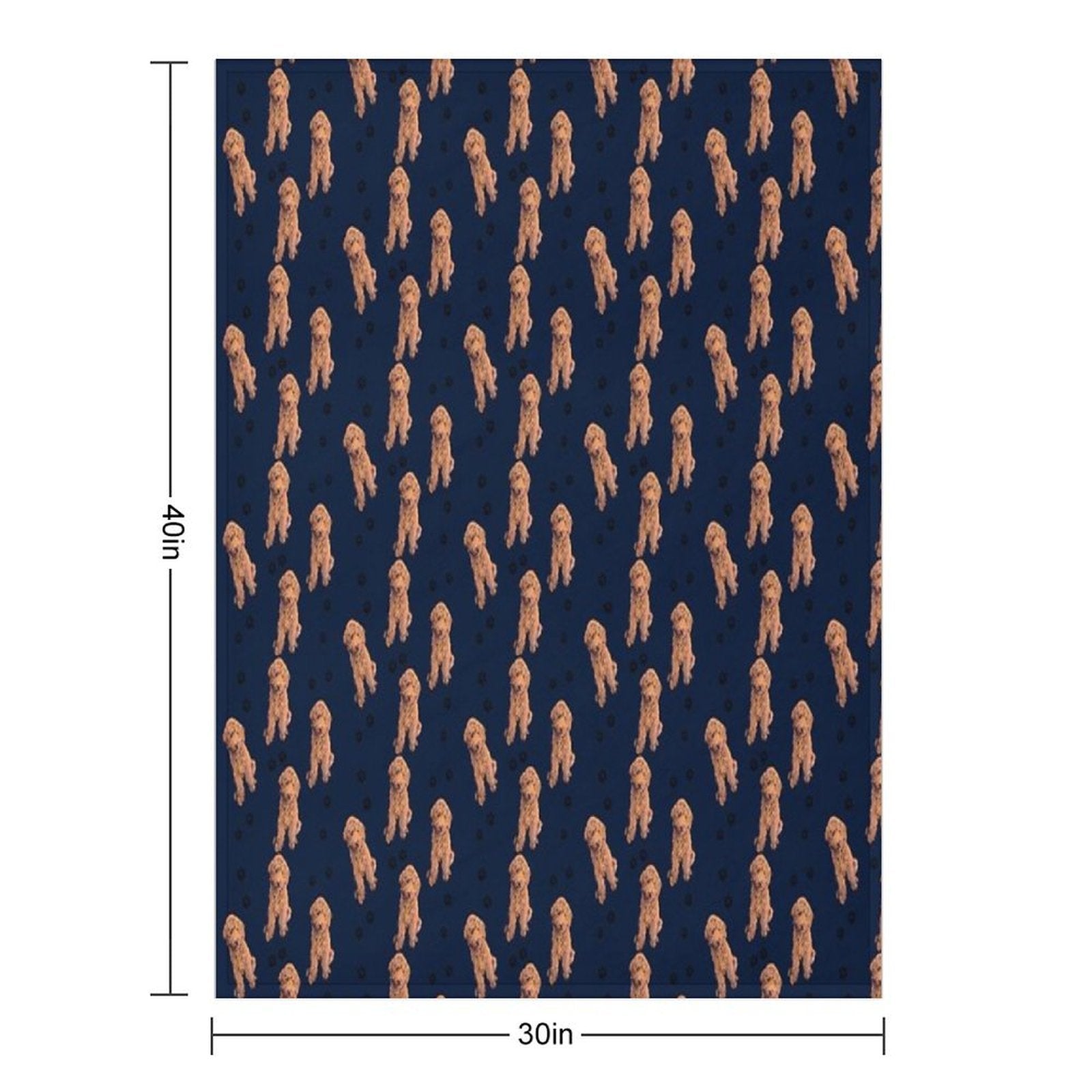 Red Goldendoodle Wrinkle-free Throw Blanket