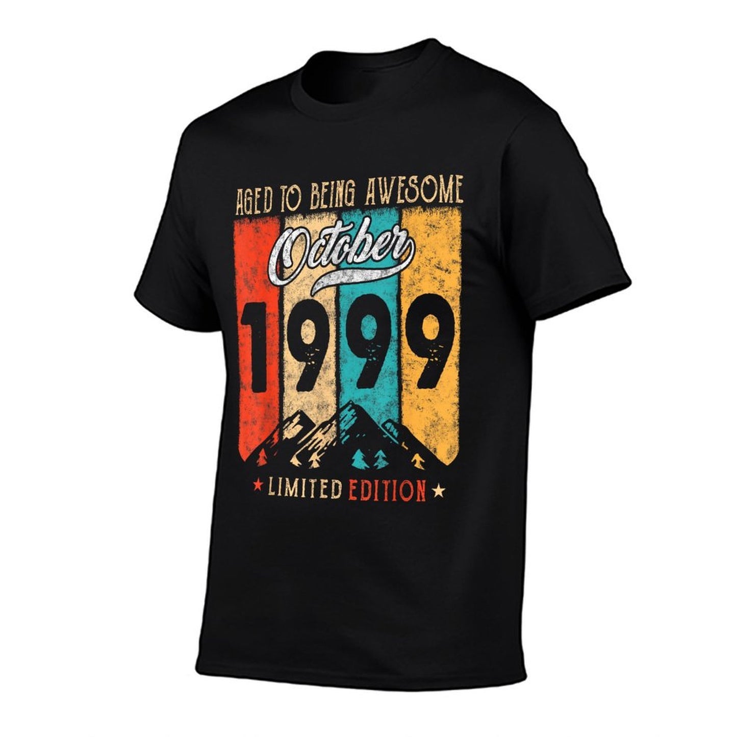 25 Years Old Vintage October 1999 25th Birthday High-quality Stitching T-Shirt