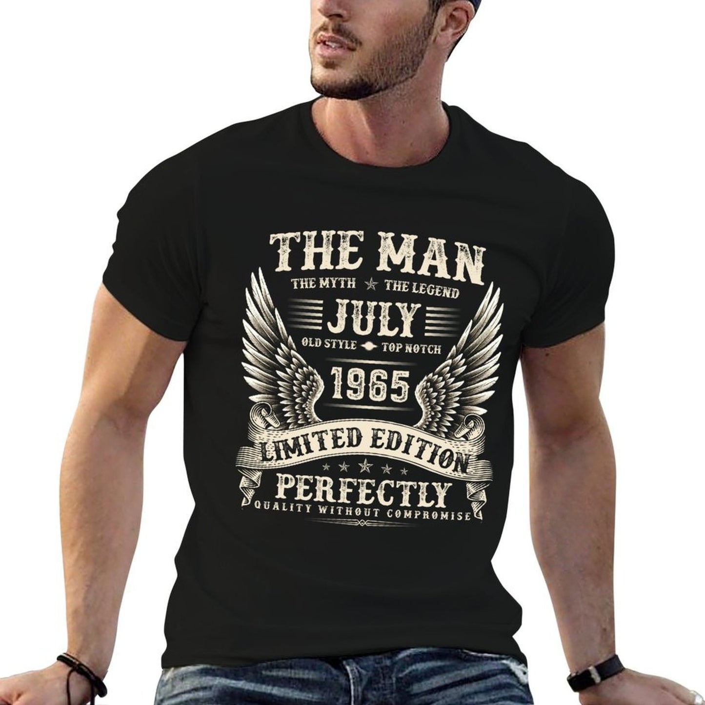 Vintage 60 Year Old Gifts For Men July 1965 60th Birthday Trendy Pattern T-Shirt