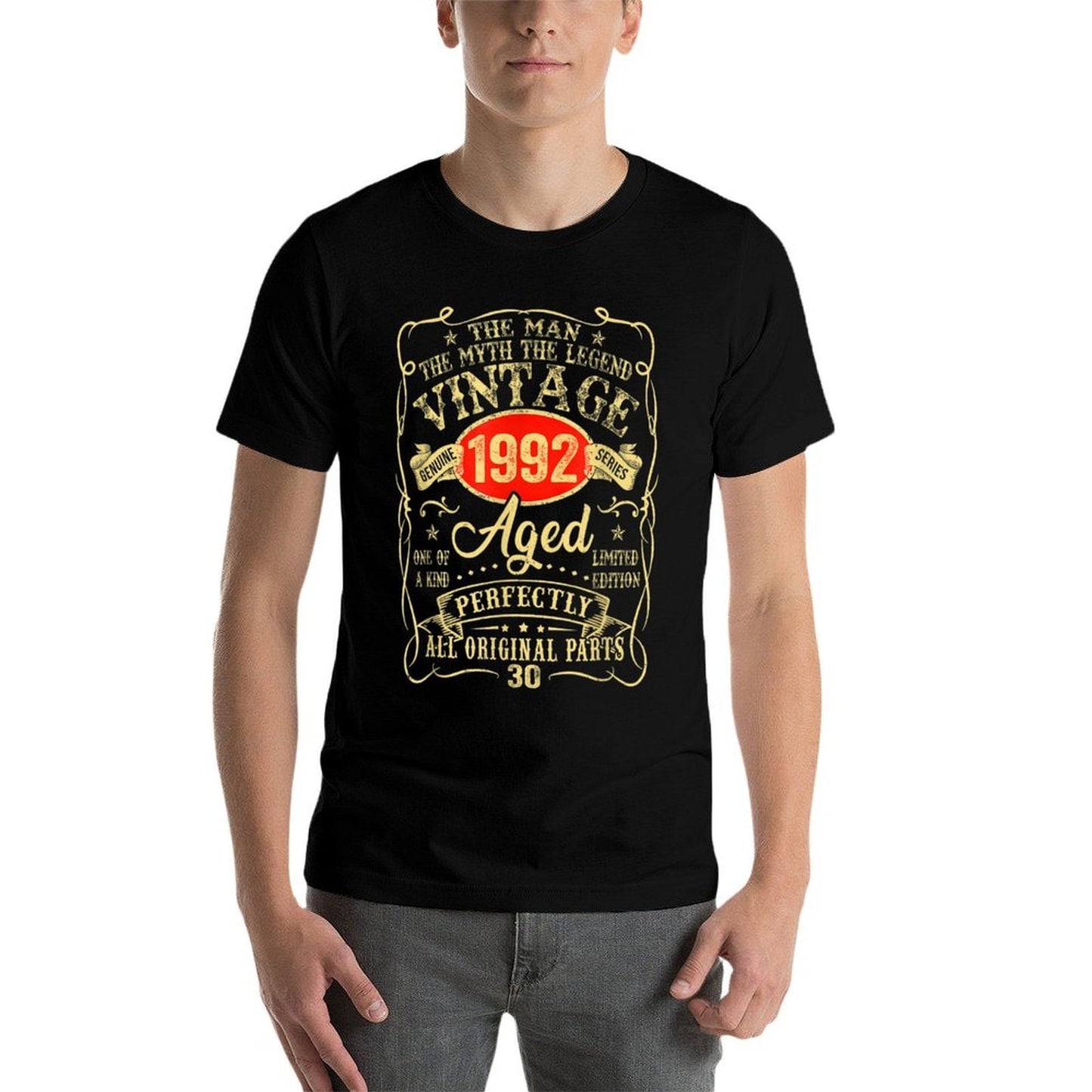 30 Years Gift Vintage 1992 Man Myth Legend 30Th Birthday Cotton T-Shirt