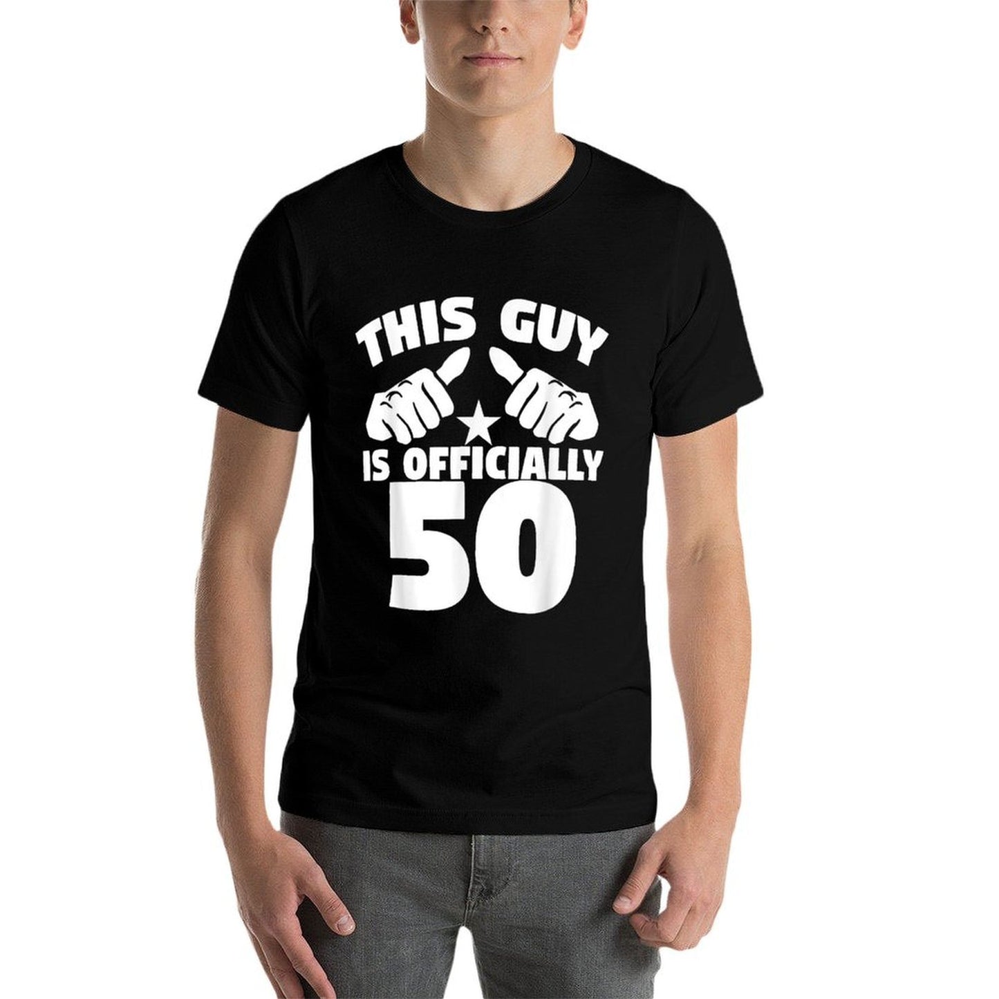 This Guy Is Officially 50 Years Old 50th Birthday Heathered Texture T-Shirt