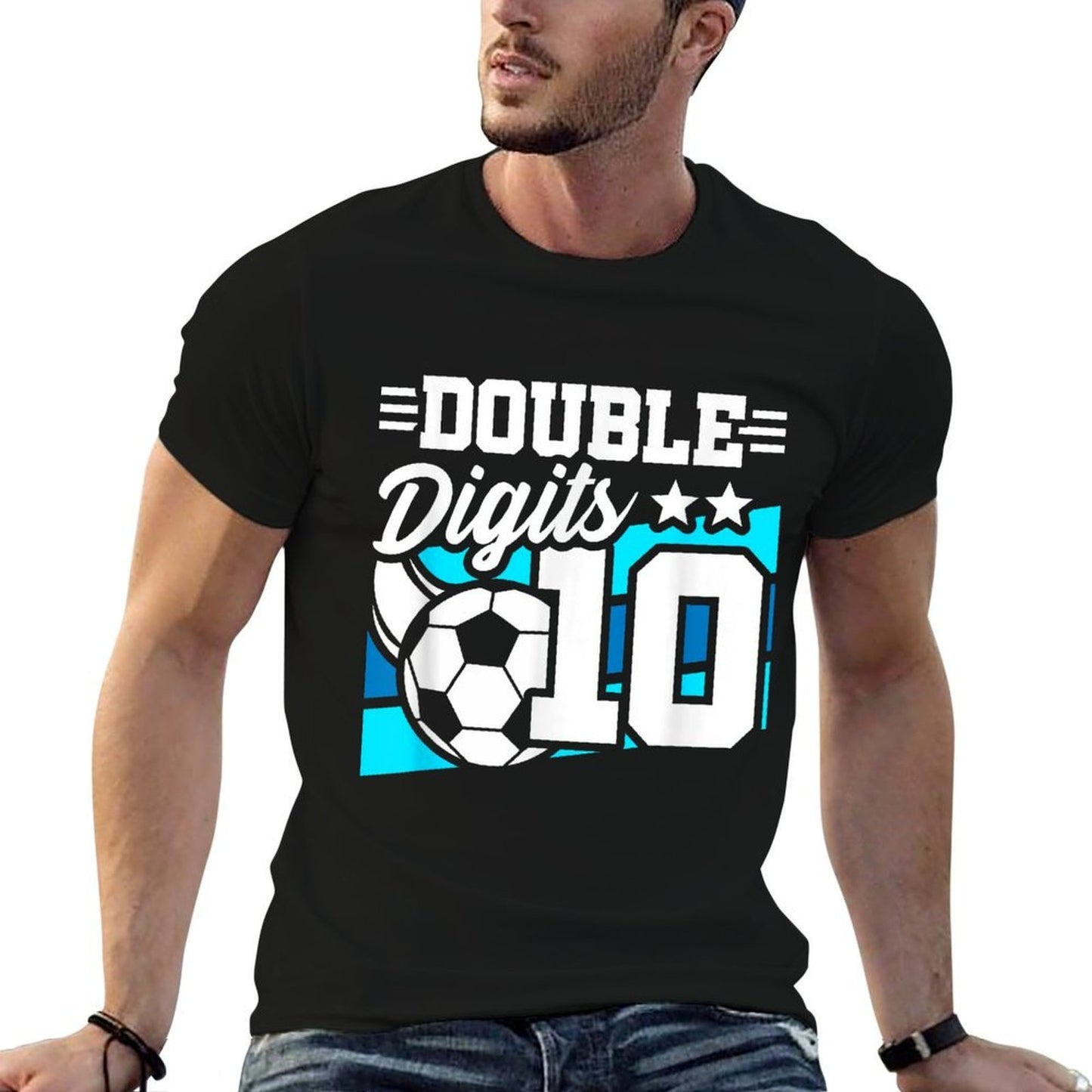 Soccer Boy Birthday 10 Year Old Double Digits 10th Birthday Odor-resistant T-Shirt