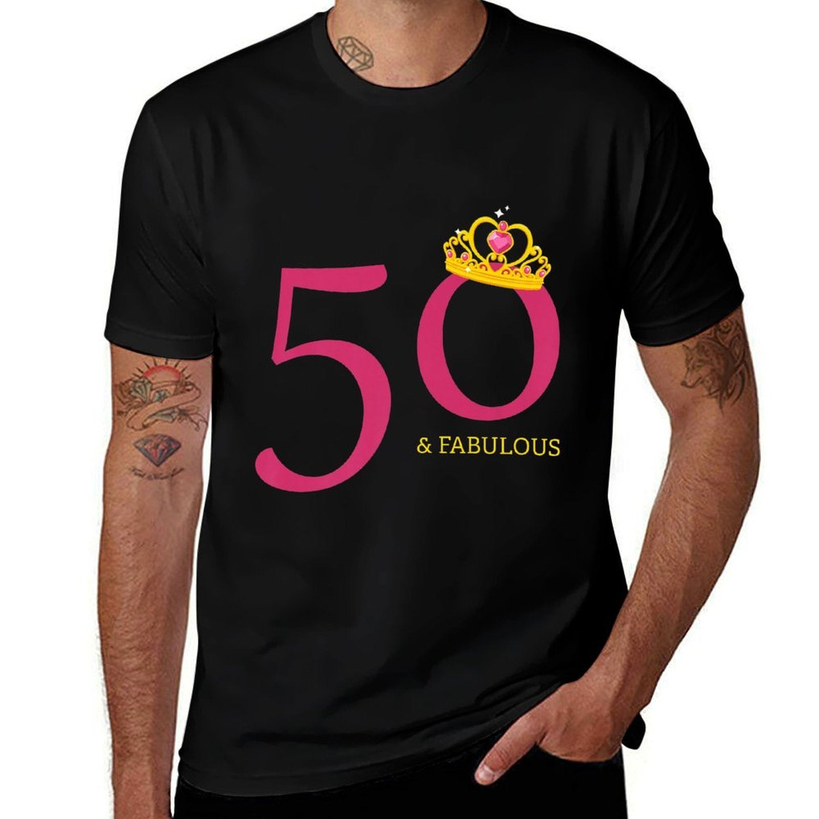 50th Birthday & Fabulous  Queen Women Ladies Gifts  Classic T-Shirt