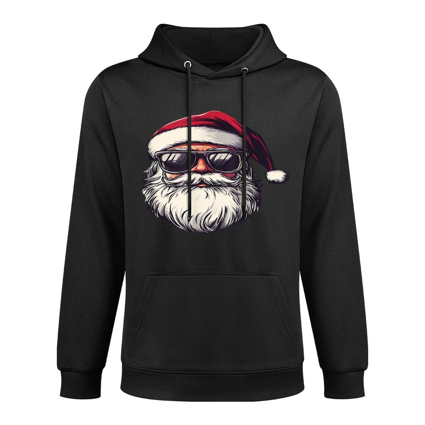 Santa Claus Sunglasses Christmas Funny Graphic Machine Washable Hoodie