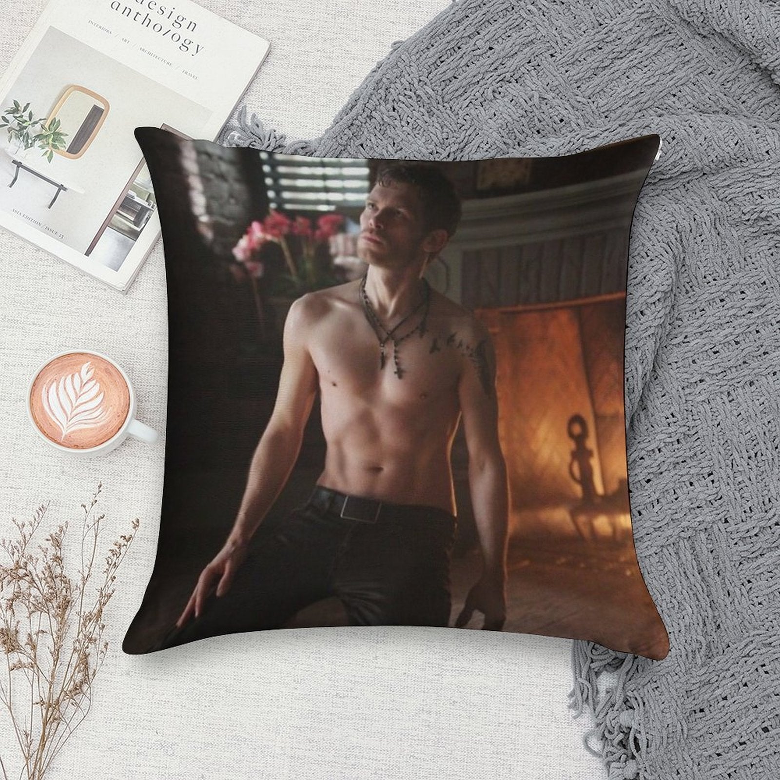 Klaus Mikaelson Soft Luxury Feel Throw Pillow