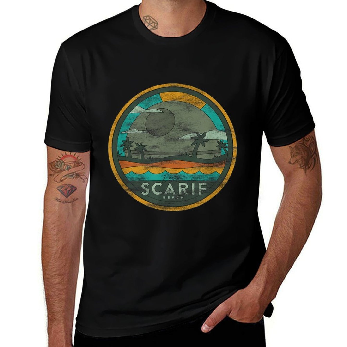 Star Wars Enjoy Scarif Beach Vacation Vintage Heathered Texture T-Shirt