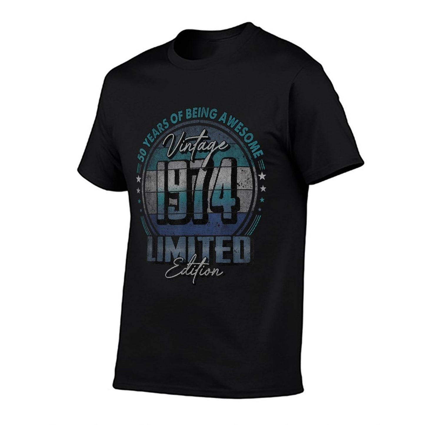 Vintage 1974 Limited Edition 50 Year Old 50th Birthday Tagless Design T-Shirt