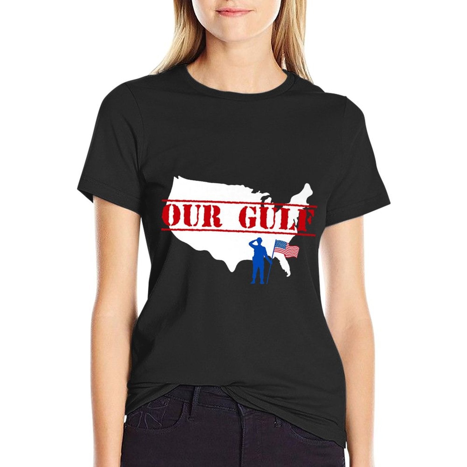 America's Gulf Premium  Ribbed Collar T-Shirt