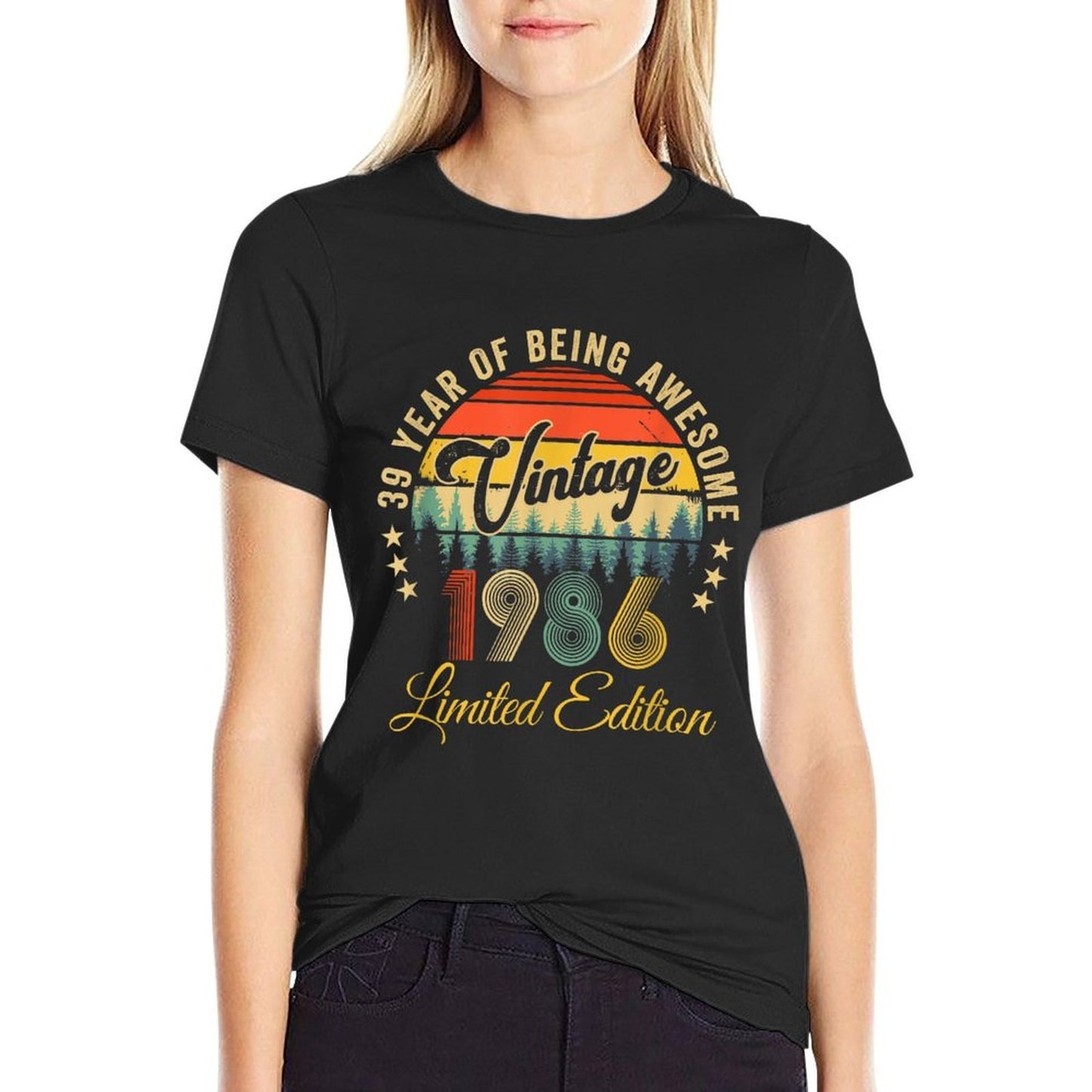 Vintage 1986 Limited Edition 39 Year Old 39Th Birthday Cotton T-Shirt