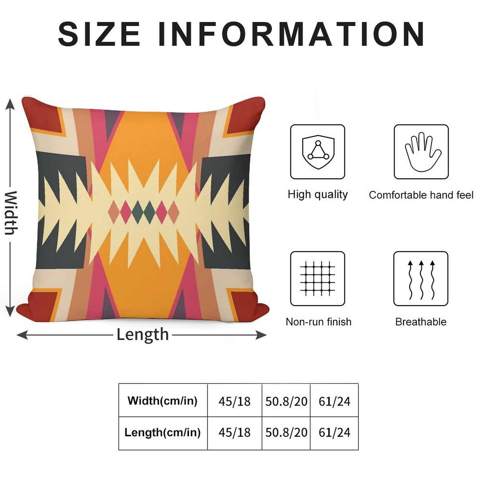Navajo Design Eight Soft Skin-Friendly Throw Pillow
